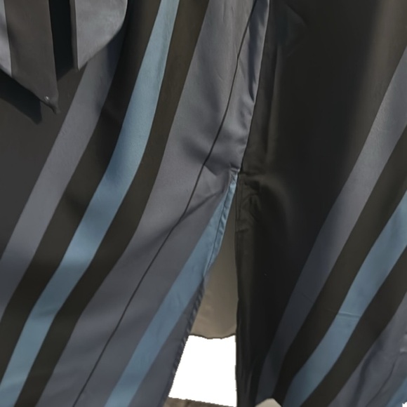 Bloom Chic NWT XL 14-16 Blue multi tone long sleeve striped v neck maxi dress - Picture 6 of 11